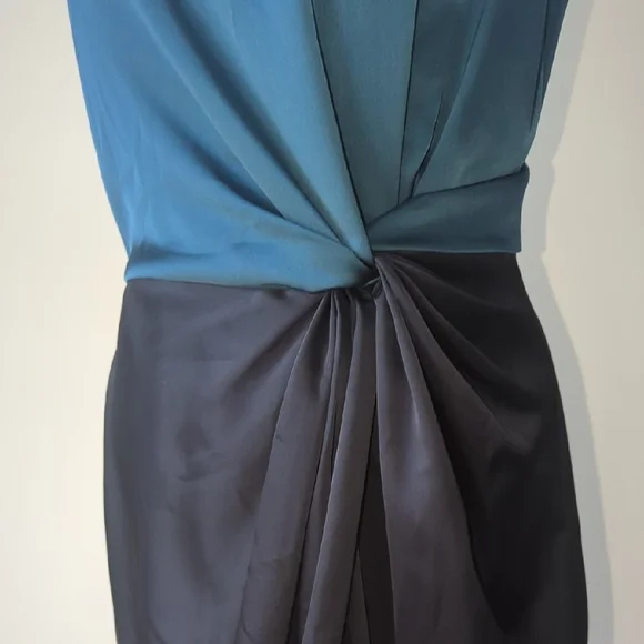 Blue Sleeveless Dress Halston Heritage Size 8 - Picture 6 of 12